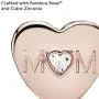 Pandora Jewelry Clear Mom Heart Cubic Zirconia Charm in Pandora Rose