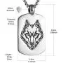 Wolf Tag Necklace for Men, Norse Viking Wolf Head Pendant Necklace with 27.6” Chain, Retro Wolf Totem Necklace, Vintage Wolf Signet Amulet Necklace, Punk Animal Wolf Jewelry Gift for Men Boys Wolf Tag Necklace for Men, Norse Viking Wolf Head Pendant Necklace with 27.6” Chain, Retro Wolf Totem Necklace, Vintage Wolf Signet Amulet Necklace, Punk Animal Wolf Jewelry Gift for Men Boys