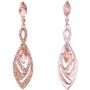 BriLove Womens Crystal Gorgeous Twisted Dual Chandelier Teardrop Fashion Pierced Dangle Earrings