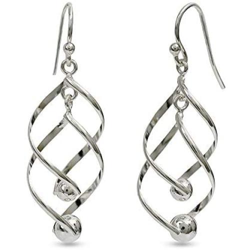 LeCalla Sterling Silver Jewelry Classic Linear Drop Earring for Women Girl