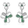 ST Patricks Day Claddagh Shamrock Mardi Gras Necklace and Earrings 925 Sterling Silver Prom Heart Irish Clover Prom Fleur De Lis Jewelry Dainty Fashion Crystal Dangle Piercing Stud Pendant Choker