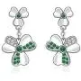 ST Patricks Day Claddagh Shamrock Mardi Gras Necklace and Earrings 925 Sterling Silver Prom Heart Irish Clover Prom Fleur De Lis Jewelry Dainty Fashion Crystal Dangle Piercing Stud Pendant Choker
