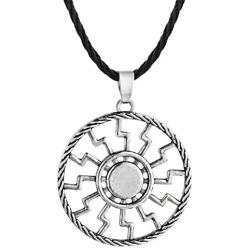 Jinleansu Slavic Kolovrat Pendant Wheel Amulet and Talisman Pagan Mens Womens Necklaces Jewelry Gift