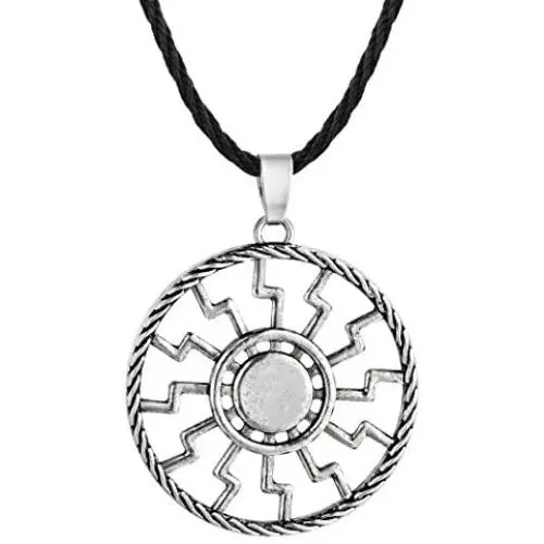 Jinleansu Slavic Kolovrat Pendant Wheel Amulet and Talisman Pagan Mens Womens Necklaces Jewelry Gift Jinleansu Slavic Kolovrat Pendant Wheel Amulet and Talisman Pagan Mens Womens Necklaces Jewelry Gift