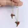 Hummingbird Bird Tassel Chain Stud Earrings Threader Birds Crystal Long Tassel Drop Dangle Earrings for Women Girls Jewelry Gifts