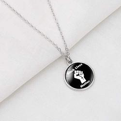 FUSTMW Black Lives Matter Necklace BLM Bracelet Activist Black Lives Matter Gifts