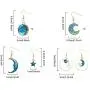 TIANHONGYAN-4 Pairs Enamel Moon Star Earth Planet Dangle Earrings for Women Asymmetrical Drop Long Pendant Hook Stud Earrings Set Fashion Jewelry for Women Girls TIANHONGYAN-4 Pairs Enamel Moon Star Earth Planet Dangle Earrings for Women Asymmetrical Drop Long Pendant Hook Stud Earrings Set Fashion Jewelry for Women Girls