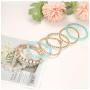 ORAZIO Bohemian Stackable Beaded Bracelets for Women Multilayer Stretch Strand Charm Bracelet Set