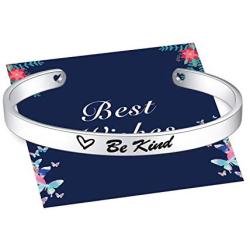 Inspirational Cuff Bracelets Personalized Gift for Men Women Girls, Engraved Quote Hidden Message Stainless Steel Bangle Crown Birthday Jewelry with Pretty Gift Box, Christmas Thanksgiving Gift