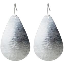 Brushed Gold or Silver Light Weight Teardrop Earring | SPUNKYsoul Collection