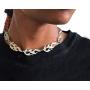 Women Men Harajuku Flame Choker Necklace Punk Rock Hip Hop Chain Necklace