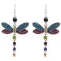 Womens Dragonfly Earrings Shining Zirconia Bird Wing Dangle Drop Earrings for Women Girls Fashion