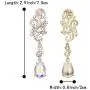 BriLove Womens Wedding Bridal Crystal Floral Scroll Chandelier Dangle Earrings BriLove Womens Wedding Bridal Crystal Floral Scroll Chandelier Dangle Earrings