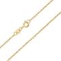 BEBEWO 14K Yellow Gold 1mm, 1.35mm Cable Chain Necklace for Women, Solid Gold Spring Clasp O Cable Chain Necklace 16inch-24inch