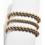 5 Pcs Beaded Stackable Bracelets Set Brass Bead Ball Chain Elastic Bracelets Gold/Silver Stretch Bracelets Stretchable Bangles Friendship Couple Simple Delecate Jewelry for Women Men 5 Pcs Beaded Stackable Bracelets Set Brass Bead Ball Chain Elastic Bracelets Gold/Silver Stretch Bracelets Stretchable Bangles Friendship Couple Simple Delecate Jewelry for Women Men