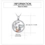 Turtle Deer Necklaces 925 Sterling Silver Elephant/Deer/Turtle/Fox/Hedgehog Mother Gifts for Women