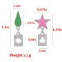 Hunter X Hunter Hisoka Earrings Heart Poker Drop Earrings Ear Clips for Men Women Cosplay