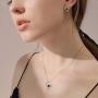 EleQueen 925 Sterling Silver Heart Jewelry Set for Women CZ Forever Love Heart Pendant Necklace Stud Earrings, Rolo Chain 20