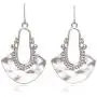 Boho Chic Hollow Shield Shape with Hammered Drop Earrings