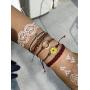 4pcs Vsco Wave Bracelet for Women Sunflower String Bracelet Handmade Braided Rope Charms Boho Surfer Bracelet for Teen Girls Women