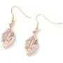 Shop LC ION Plated Yellow Rose Gold Stainless Steel Leaf Earrings Necklace for Women Fashion Costume Jewelry Set 22''