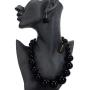 Fashion Large Big Simulated Pearl Statement Necklace Beads Chain Choker Collar Bib Necklace Earrings Jewelry Set