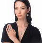 BERRICLE Rhodium Plated Sterling Silver Cubic Zirconia CZ Art Deco Filigree Milgrain Fashion Necklace and Earrings Set