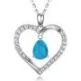 HAOSG 925 Sterling Silver Love Heart April Birthstone Simulated Diamond Necklace Mothers Day Birthday Jewelry Gifts for Her Women Girls, 16''+2'' Adjustable Chain HAOSG 925 Sterling Silver Love Heart April Birthstone Simulated Diamond Necklace Mothers Day Birthday Jewelry Gifts for Her Women Girls, 16''+2'' Adjustable Chain