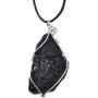 Shop LC Delivering Joy Tektite Pendant with Wax Robe Necklace for Women Fashion Jewelry Size 30''