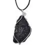 Shop LC Delivering Joy Tektite Pendant with Wax Robe Necklace for Women Fashion Jewelry Size 30''