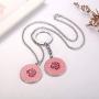 One Direction Gift Harry Style Merch Treat People with Kindness Enamel Necklace Keyring Jewelry Set 2 Pack