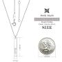 Hope Necklace - 925 Sterling Silver Bar Pendant Necklace Engraved Breathe'', Inspirational Charm Christmas Day Jewelry Birthday Gift for Girls and Women