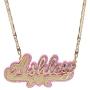Personalized Custom Name Necklace Double Nameplate Acrylic board Made Any Name Dazzling and Stunning