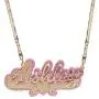 Personalized Custom Name Necklace Double Nameplate Acrylic board Made Any Name Dazzling and Stunning Personalized Custom Name Necklace Double Nameplate Acrylic board Made Any Name Dazzling and Stunning