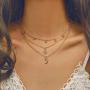 Victray Boho Moon Necklaces Beach Pendant Choker Necklace Chain Fashion Jewelry for Women and Girls