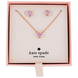 Kate Spade Romantic Rocks Pendant Stud Boxed Set in Light Pink