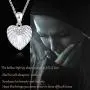 Angle Wing Urn Necklace for Ashes, 925 Sterling Silver Heart Cremation Memorial Keepsake Pendant Necklace Jewelry Angle Wing Urn Necklace for Ashes, 925 Sterling Silver Heart Cremation Memorial Keepsake Pendant Necklace Jewelry