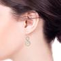 Two Tone Infinity Earrings 925 Sterling Silver & 14k Gold Filled Multi Circles Dangle Earrings