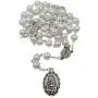 TALISMAN4U Seven Sorrows of Mary Rosary Chaplet White Glass Beads Catholic Jewelry Necklace for Women with Rosary Box