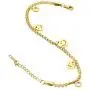 KINSNG Chain Bracelet for Women, 18k Gold Plated Durable Link Cute Smiley Bracelet for Women Girls Men