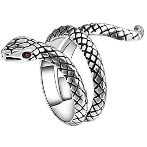 Eriokk Snake Rings, Punk Vintage Animal Opening Adjustable Knuckle Snake Rings For Teen Girls Women Men Cool 925 Sterling Silver Jewelry Rings Eriokk Snake Rings, Punk Vintage Animal Opening Adjustable Knuckle Snake Rings For Teen Girls Women Men Cool 925 Sterling Silver Jewelry Rings