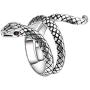 Eriokk Snake Rings, Punk Vintage Animal Opening Adjustable Knuckle Snake Rings For Teen Girls Women Men Cool 925 Sterling Silver Jewelry Rings