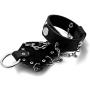 Xusamss Punk Rock Alloy Skull Hand Rivet Chain Cuff Bracelet,7''-8''