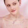 CDE Jewelry Gifts for Girls Womens Necklaces White Gold Plated Dainty Dragonfly Pendant Necklace Embllished Crystal for Women with Box for Valentine Anniversary Brides Wedding