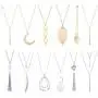 Besteel 12PCS Long Pendant Necklace Set Simple Bar Leaf Circle Tassel Layer Y Strands Necklaces for Women Besteel 12PCS Long Pendant Necklace Set Simple Bar Leaf Circle Tassel Layer Y Strands Necklaces for Women