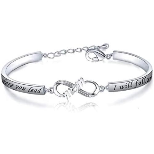 CENWA Gilmore Girls Jewelry Where You Lead I Will Follow Bracelet Mother Daughter Bracelet