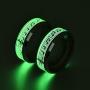 Fashion Titanium Stainless Steel Luminous Rings Glow in The Dark Pianos Five-Line Music Note Rings Wedding Promise Jewelry Gift for Men Women Rings