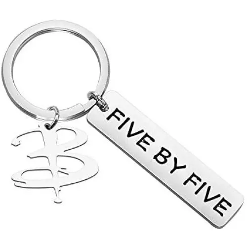 Buffy Vampire Slayer Inspired Gift Five by Five Keychain 90s Television Gifts Buffy Vampire Slayer Inspired Gift Five by Five Keychain 90s Television Gifts
