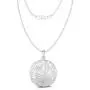 Unique Royal Jewelry 925 Solid Sterling Silver Two Sides Raised Sand Dollar Starfish Pendant and Necklace.