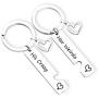 TOGON Couple Keychain Set His Crazy Her Weirdo Promise Jewelry Gift Wedding Gift for Lover Boyfriend Girlfriend 2pcs